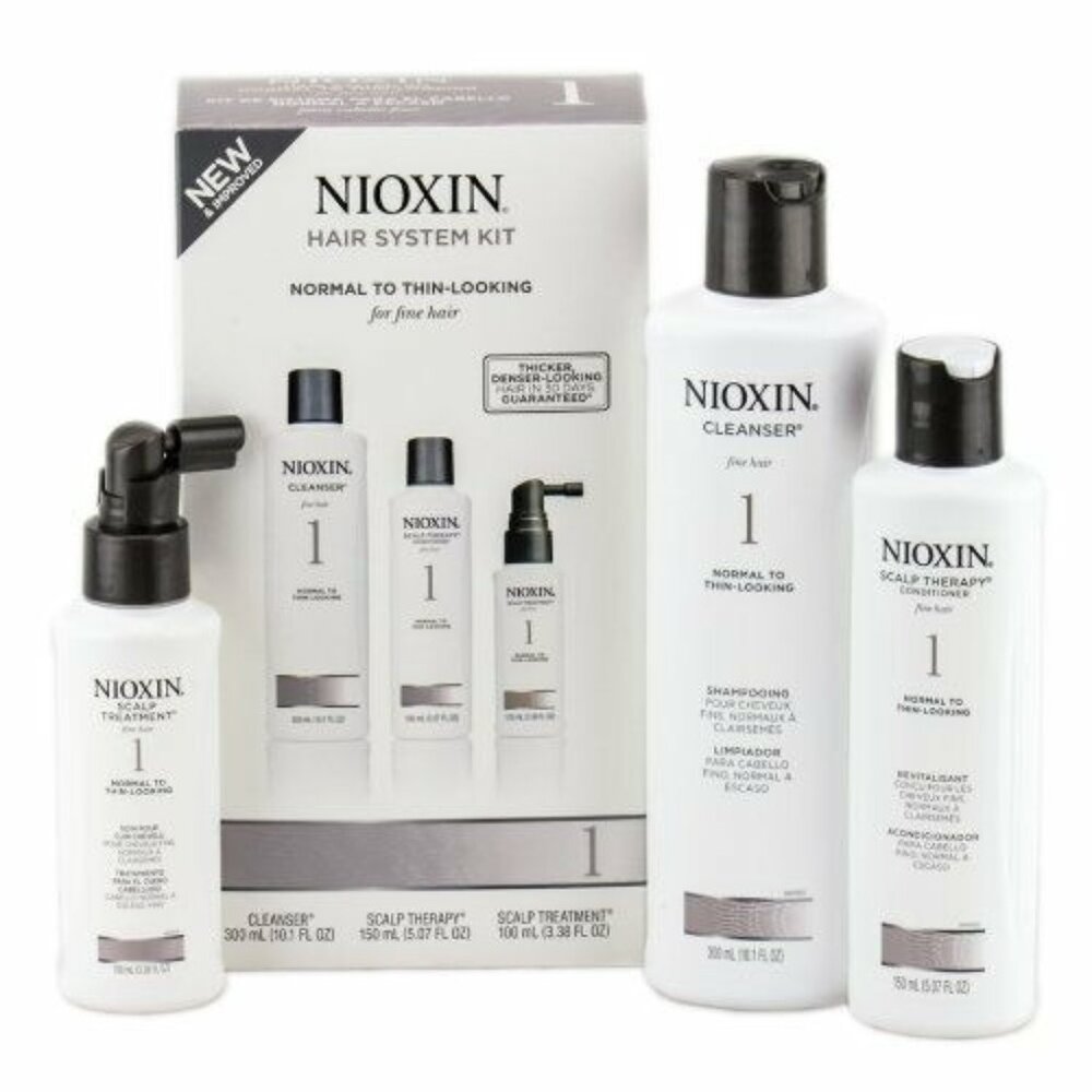 Nioxin System Starter Kit 1 Cleanser, Scalp Therapy, Scalp Treatment (10+5+3oz)
